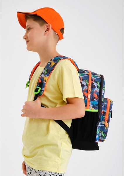 Gri Yeşil Dinazor Okul Sırt ve Beslenme Çantası Seti fırsatları