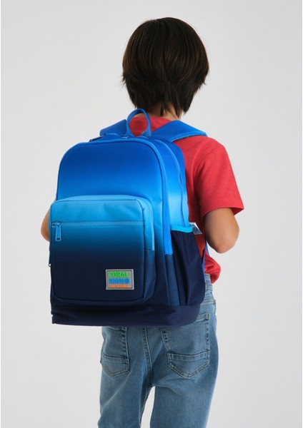 Lacivert Mavi Gradyan Üçlü Ilkokul Okul Çanta Seti modelleri