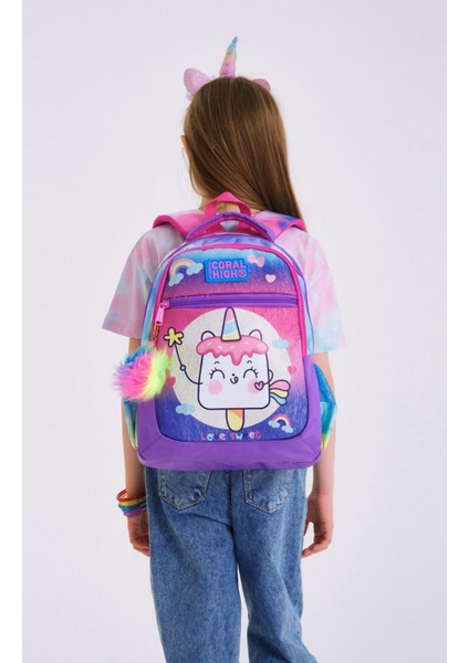 Mor Pembe Dondurma Ilkokul Okul Sırt Çantası ve Kalemlik Seti fiyatları