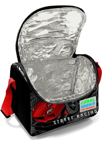 Siyah Kırmızı Araba Okul Sırt ve Beslenme Çantası Seti fiyatları