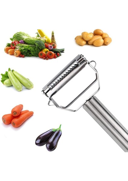 Pratik Julyen Meyve Sebze Soyucu Titan Paslanmaz Çelik Metal Saplı modelleri