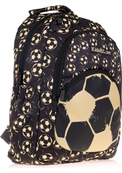 Kids&love Erkek Çocuk Siyah Futbol Ilkokul Okul Sırt Çantası