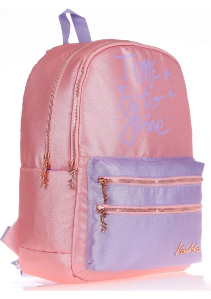 Sparkle Duble Somon Okul Sırt Çantası - Simli Kumaş - Ortaokul Lise Günlük