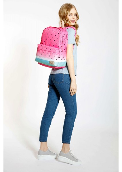 Layer Pembe Yeşil Karpuz Okul ve Günlük Sırt Çantası - Watermelon- Kız modelleri