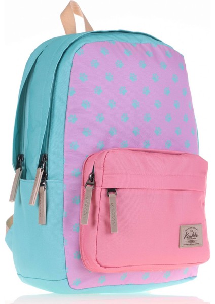 Yeşil Pembe Patiler Kız Çocuk Ilkokul ve Ortaokul Sırt Çantası