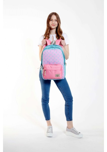 Yeşil Pembe Patiler Kız Çocuk Ilkokul ve Ortaokul Sırt Çantası fırsatları