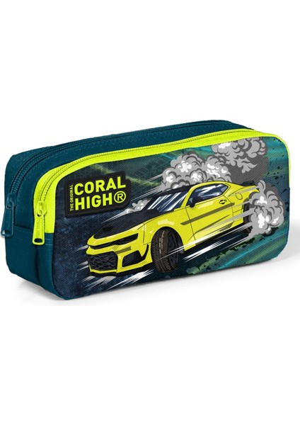 Yeşil Sarı Araba Erkek Çocuk Beslenme Çantası Seti modelleri