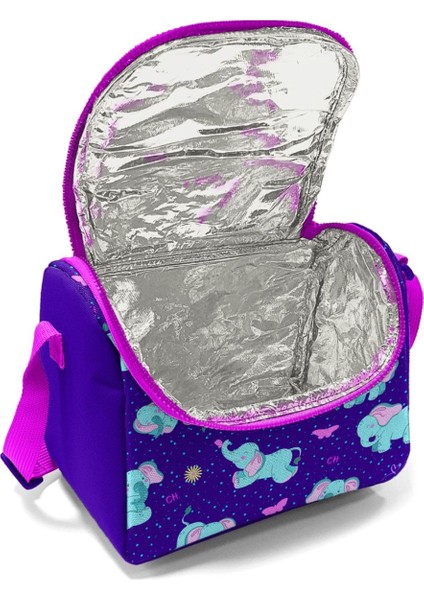 Mor Fil Kız Çocuk Beslenme Çantası Seti fiyatları