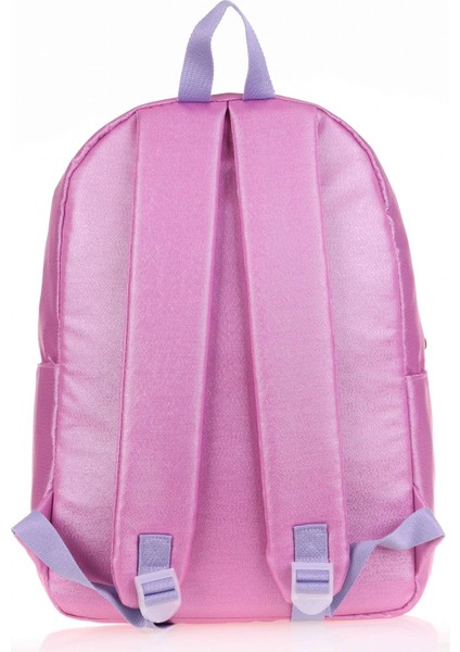 Sparkle Duble Pembe Okul Sırt Çantası - Simli Kumaş - Ortaokul Lise Günlük