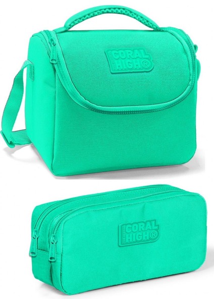 Su Yeşili Kız Çocuk Beslenme Çantası Seti