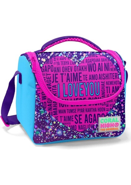 Kız Çocuk Kırmızı I Love You Okul Beslenme Çantası - Thermo Yalıtımlı