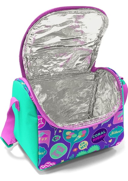 Kız Çocuk Yeşil Mor Yazılı Okul Beslenme Çantası - Thermo Yalıtımlı fiyatları