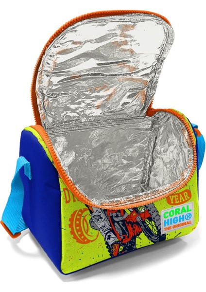 Erkek Çocuk Mavi Sarı Motorsiklet Ilkokul Okul Beslenme Çantası fiyatları