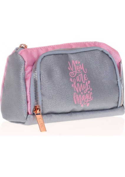 Plump Iki Bölmeli Kalem Çantası - Kız - Duble Gri