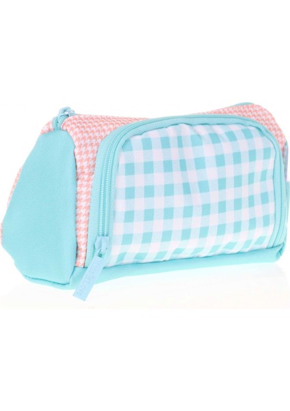 Wichlight Ekose Mint Kalem Çantası Su Geçirmez Nano Teknoloji Kumaş 10x20x7 cm