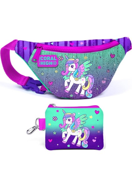 Yeşil Mor Pegasus Beşli Okul ve Günlük Çanta Seti - Kız Çocuk indirimleri