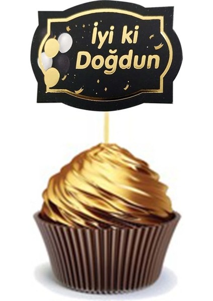 İyi Ki Doğdun Siyah Kürdan 10'Lu