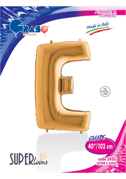 Grabo Harf Folyo Balon 40" Altın -E-