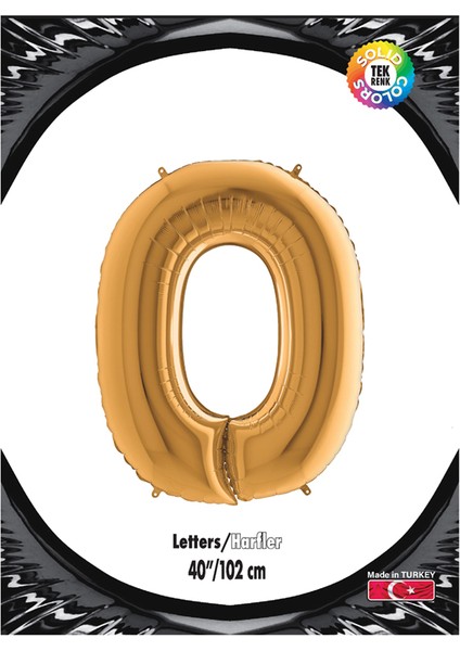 Kikajoy Harf Folyo Balon 40" Altın -O-