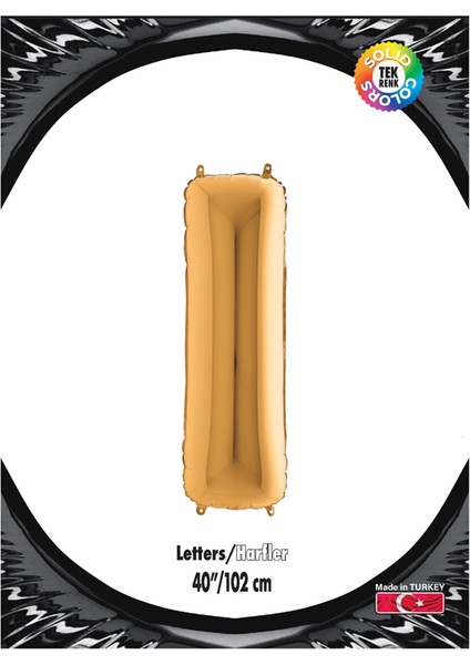 Kikajoy Harf Folyo Balon 40" Altın -I