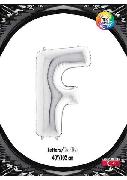 Kikajoy Harf Folyo Balon 40" Gümüş -F-