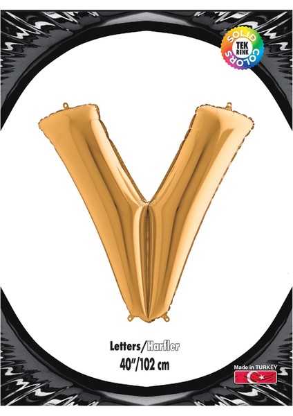 Kikajoy Harf Folyo Balon 40" Altın -V-