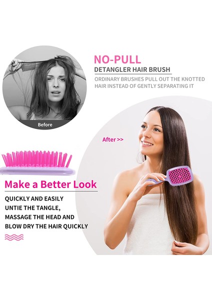 Italian Versiyon Superbrush Tarak Geniş Diş Tarak Islak Kuru Kullanım Fırça Tarak modelleri