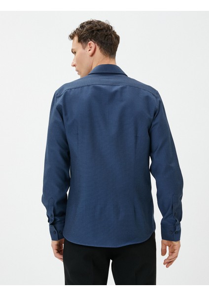Basic Gömlek Klasik Yaka Uzun Kollu Düğmeli Non Iron