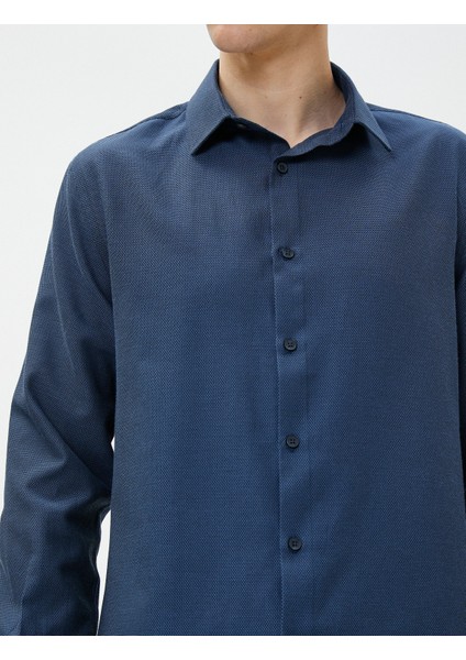 Basic Gömlek Klasik Yaka Uzun Kollu Düğmeli Non Iron
