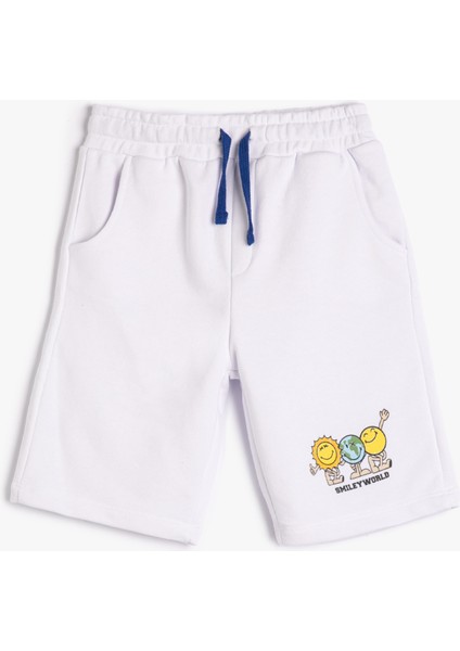 Smileyworld® Şort Lisanslı Beli Bağlamalı Cepli Pamuklu
