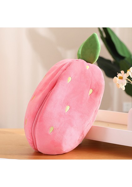 18 cm Sevimli Dönüşüm Çilek Tavşan Bebek Peluş Oyuncak Havuç Tavşan Küçük Meyve Bebeği Küçük Tavşan (Yurt Dışından)