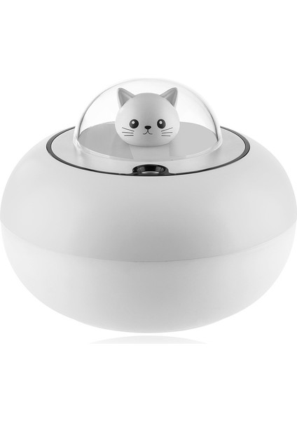 Atmosfer Gece Lambası ile Sevimli Kedi Nemlendirici USB Karikatür Kedi Sevimli Evcil Hayvan Nemlendirici Masaüstü Hava Yenileyici Nemlendirici (Yurt Dışından)