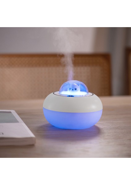 Atmosfer Gece Lambası ile Sevimli Kedi Nemlendirici USB Karikatür Kedi Sevimli Evcil Hayvan Nemlendirici Masaüstü Hava Yenileyici Nemlendirici (Yurt Dışından) fırsatları