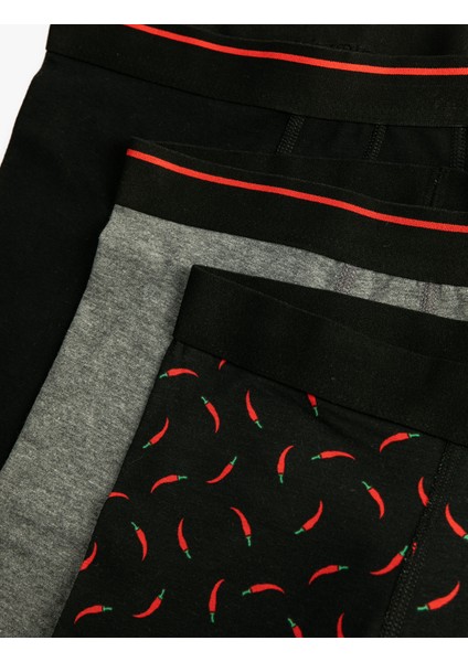 3'lü Boxer Seti Baskılı