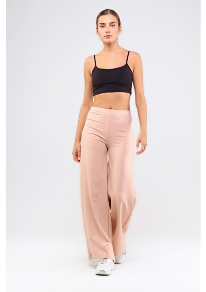 Fancy Kadın Yandan Fermuarlı Bol Paça Basic Rahat Pantolon