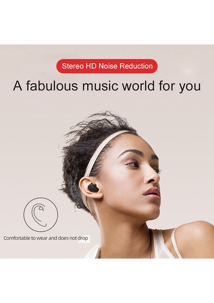 A6S Tws Bluetooth Kulaklık Kablosuz Kulaklık Stereo Kulaklık Spor Akıllı Telefon Için Şarj Kutusu ile Kulakiçi Mikrofon (Yurt Dışından)