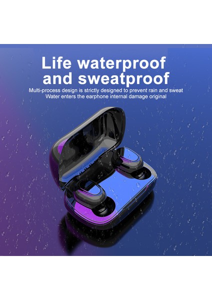 Bluetooth 5.0 Kulaklık Tws Kablosuz Kulaklık Stereo Kulaklık Kulak Içi Mini Kulaklık (Yurt Dışından)