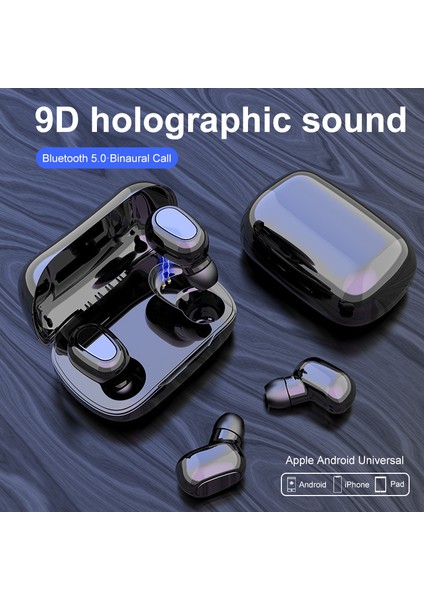 Bluetooth 5.0 Kulaklık Tws Kablosuz Kulaklık Stereo Kulaklık Kulak Içi Mini Kulaklık (Yurt Dışından)
