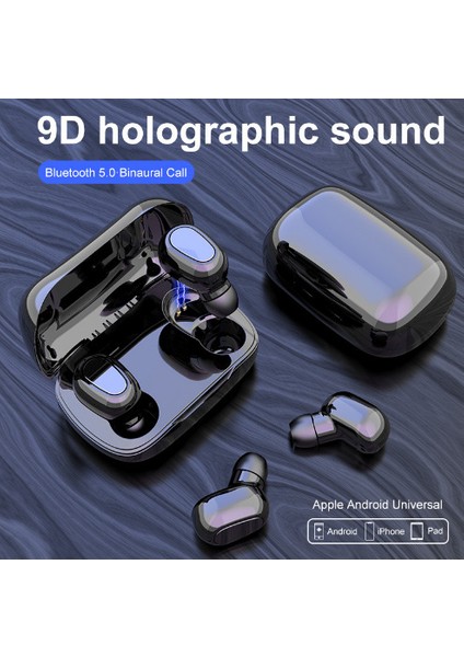 Bluetooth 5.0 Kulaklık Tws Kablosuz Kulaklık Stereo Kulaklık Kulak Içi Mini Kulaklık (Yurt Dışından)