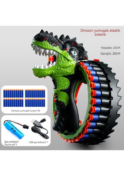 Dinozor Bilezik Elektrik Patlaması Yumuşak Kurşun Tabanca (Yurt Dışından)