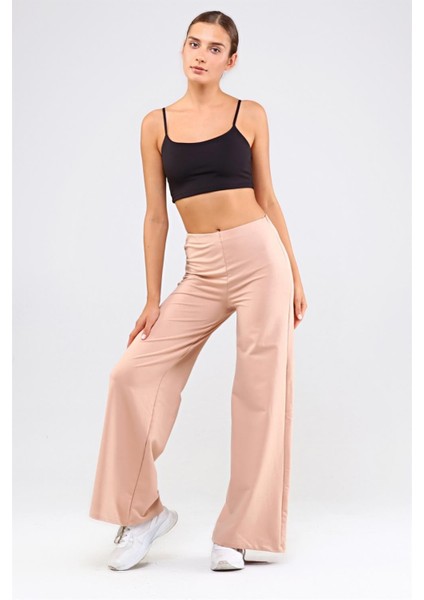 Fancy Kadın Yandan Fermuarlı Bol Paça Basic Rahat Pantolon