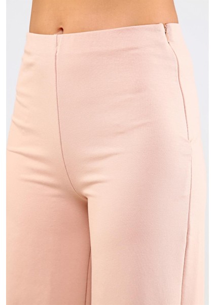 Fancy Kadın Yandan Fermuarlı Bol Paça Basic Rahat Pantolon