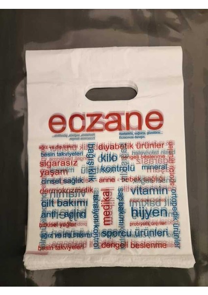 Eczane Poşeti Bio El Geçme Eczane Temalı 24 x 31 cm Orta Boy - 1000 Adet