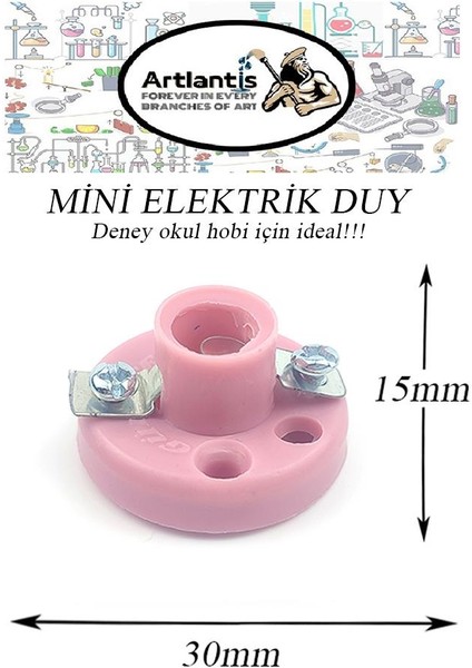 Mini Duy 5 Adet Deney Duyu Proje Için Küçük Ampul Yuvası Minyonet Duy Okul Sınıf Elektrik Devre Deney Duyusu