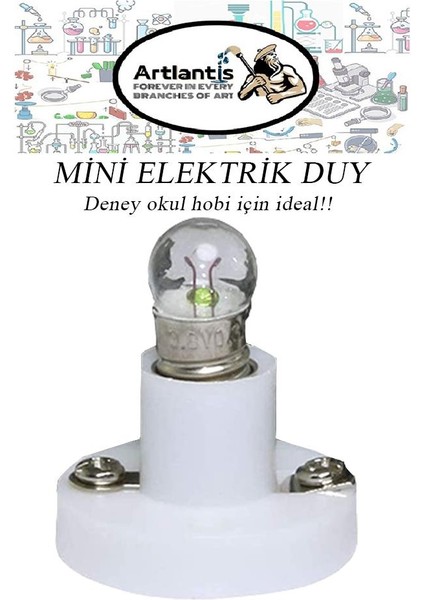 Mini Duy 5 Adet Deney Duyu Proje Için Küçük Ampul Yuvası Minyonet Duy Okul Sınıf Elektrik Devre Deney Duyusu