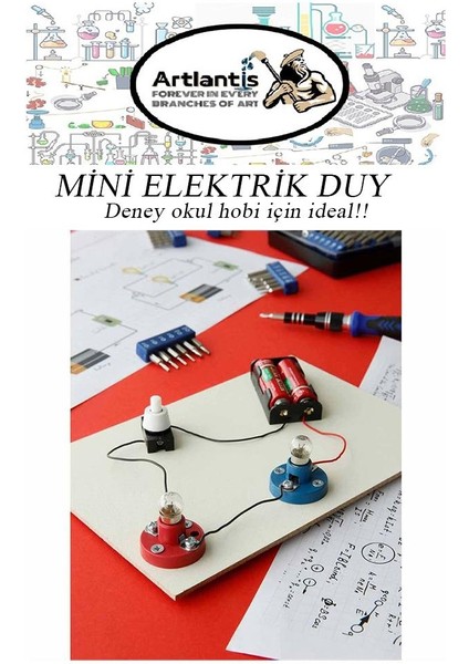 Mini Duy 5 Adet Deney Duyu Proje Için Küçük Ampul Yuvası Minyonet Duy Okul Sınıf Elektrik Devre Deney Duyusu