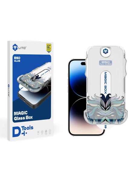 D+ iPhone 14 Pro Max Uygulama Aparatlı Ekran Koruyucu