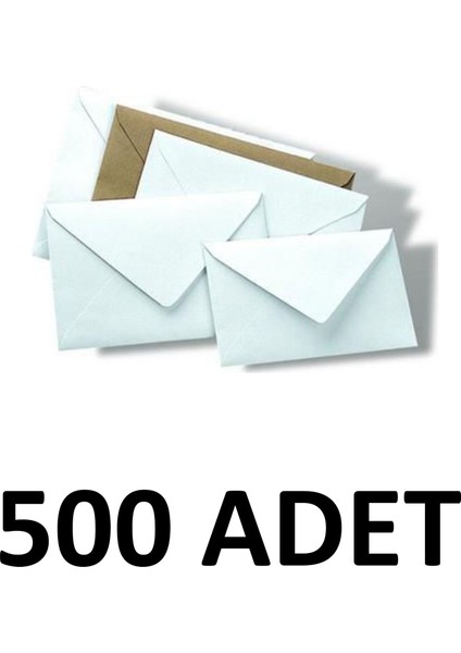 500  Adet 13X18 cm  Davetiye Zarfı 70 gr Beyaz