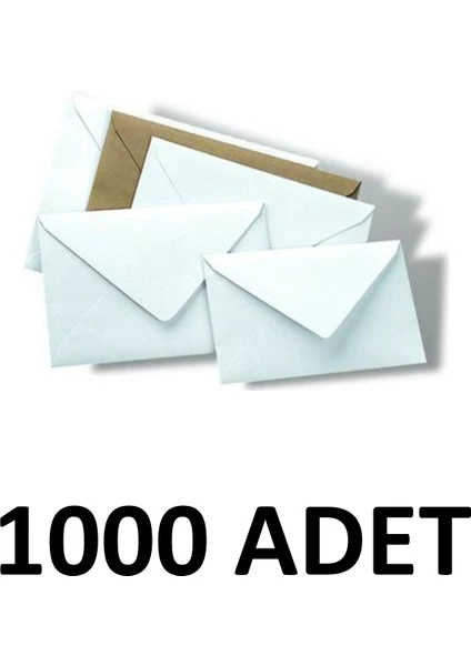 1000  Adet 14X20 cm  Davetiye Zarfı 90 gr Beyaz