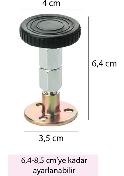 Yatak Başlığı Sabitleyici Ses Önleyici Yatak Eşya Sabitleme Aparatı 4 Adet